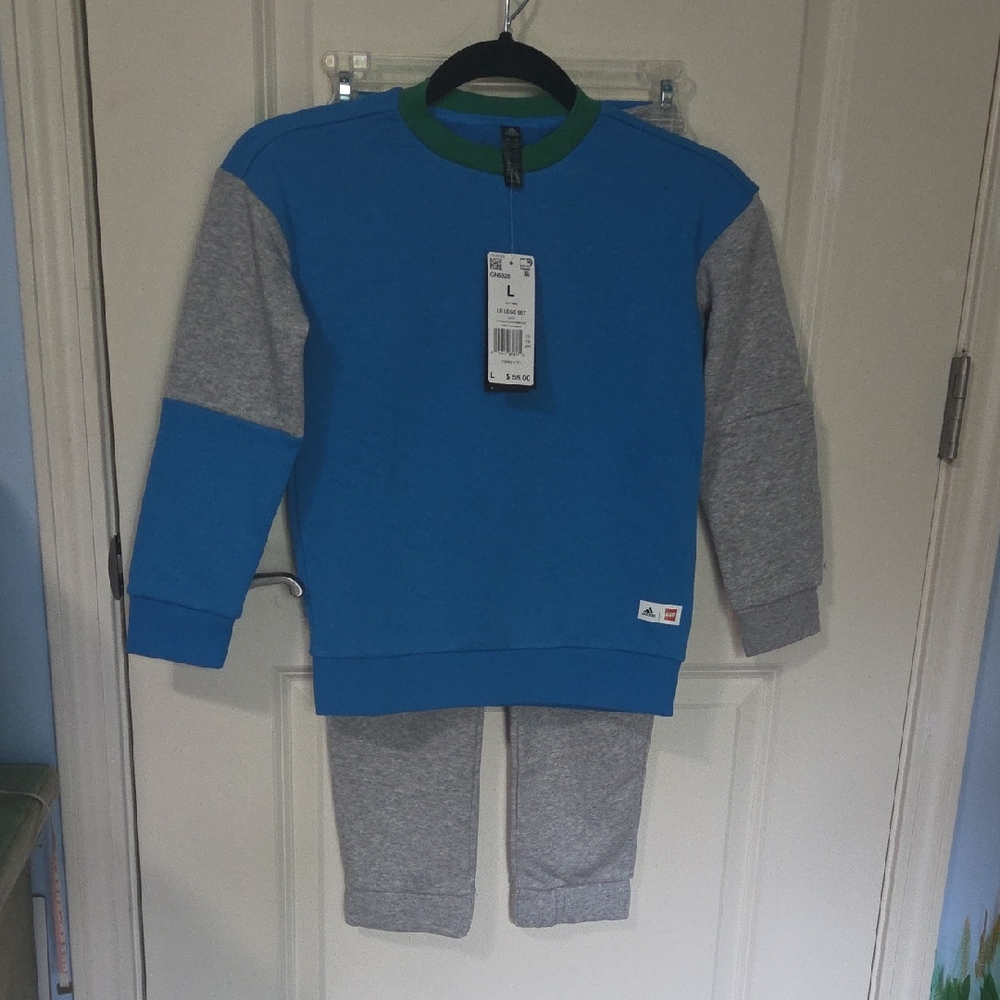Adidas Blue/ gray Sweatsuit LEGO Collaboration